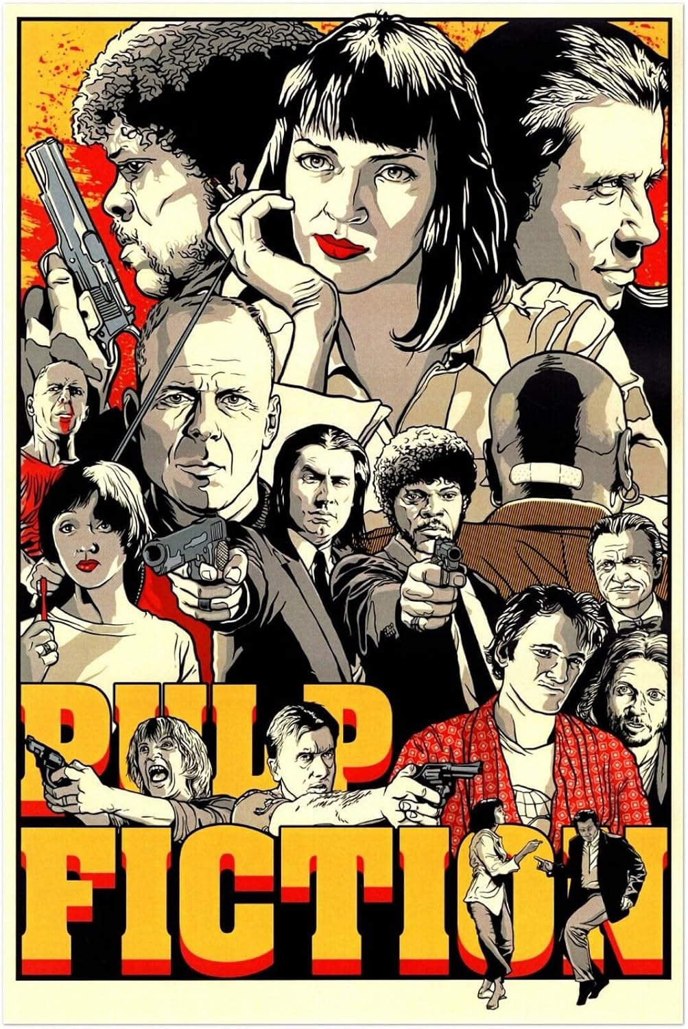 Pulp Fiction Movie Poster - Quentin Tarantino - Alternate #6-24 x 36 Inches